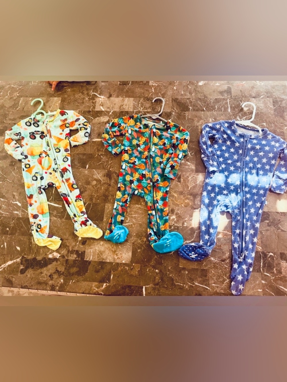 POSH PEANUT bamboo Pajamas sz 3-6 months